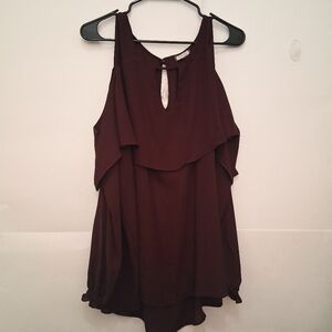 🔵Eyeshadow Plum Burgundy Sleeveless Blouse